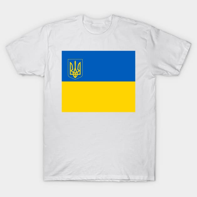 Ukraine Coat of Arms Flag T-Shirt by Scar